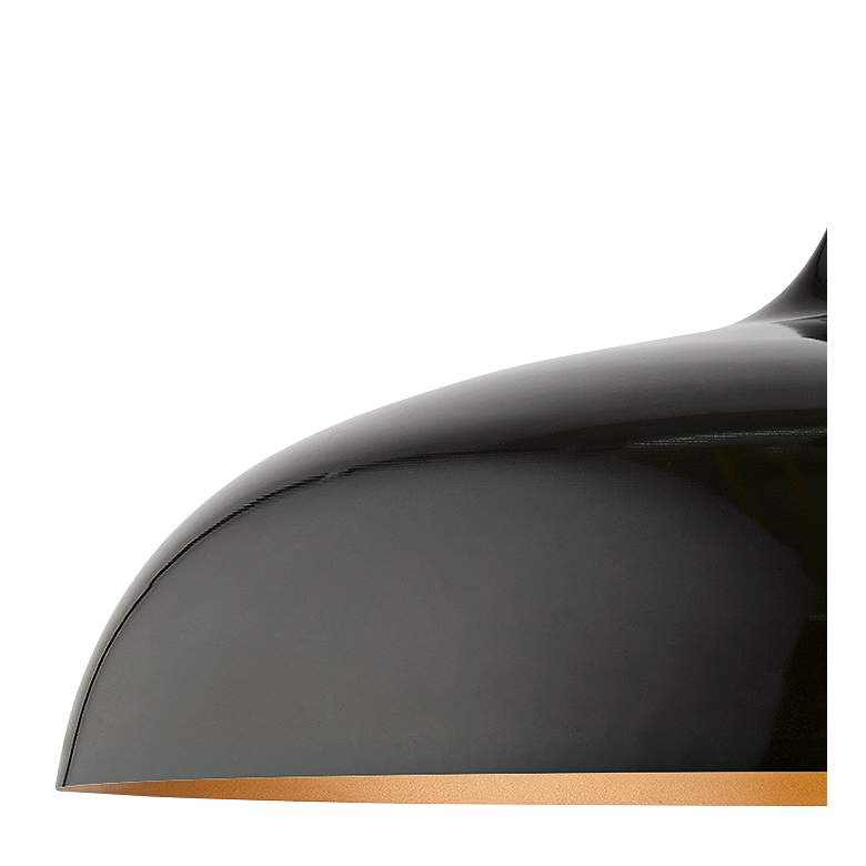 Image 4 Amador 23 3/4" Wide Shiny Black Dome Pendant Light more views