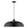 4_Amador 23 3/4" Wide Shiny Black Dome Pendant Light more views