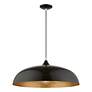 5_Amador 23 3/4" Wide Shiny Black Dome Pendant Light more views