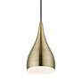 Thumbnail4 of Amador 6 1/4" Wide Antique Brass Teardrop Mini Pendant more views