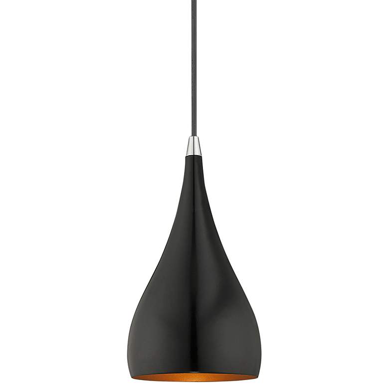 Image 3 Amador 6 1/4" Wide Shiny Black Mini Pendant