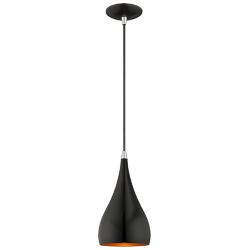 Amador 6 1/4" Wide Shiny Black Mini Pendant
