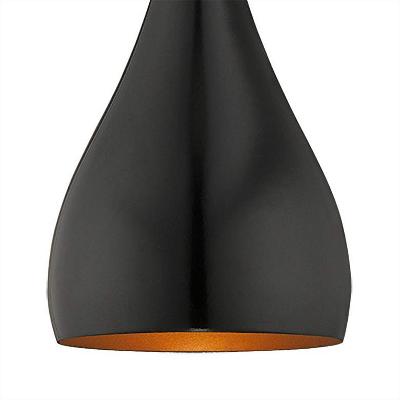 Image 4 Amador 6 1/4" Wide Shiny Black Mini Pendant more views