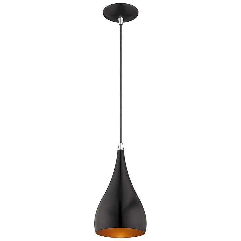 Image 5 Amador 6 1/4" Wide Shiny Black Mini Pendant more views