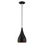 5_Amador 6 1/4" Wide Shiny Black Mini Pendant more views