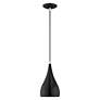 6_Amador 6 1/4" Wide Shiny Black Mini Pendant more views