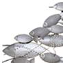 Amaia Pewter School of Fish 47" Wide Metal Wall Art