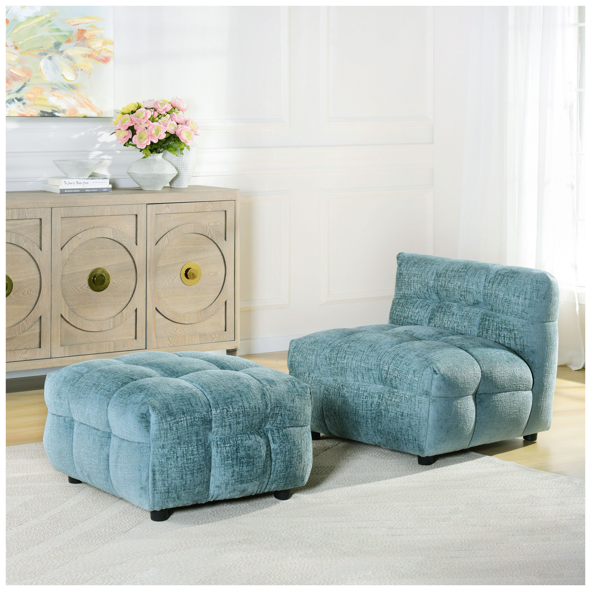 Image 3 Amalfi 29.5 x 18.5 Robin Ottoman more views