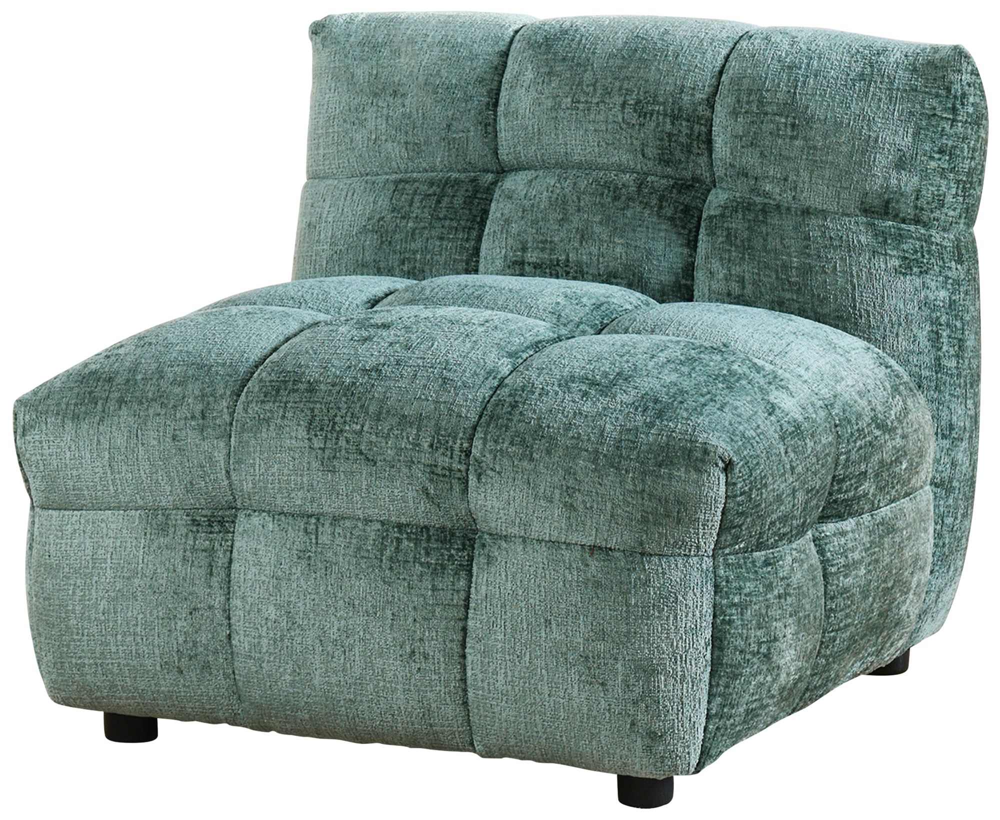Image 2 Amalfi 33 x 27 Aqua Modular Armless Accent Chair