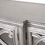 Amalfi - 6 Door Mirrored Front Cabinet - Silver Finish in scene