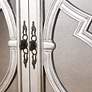 Amalfi - 6 Door Mirrored Front Cabinet - Silver Finish in scene