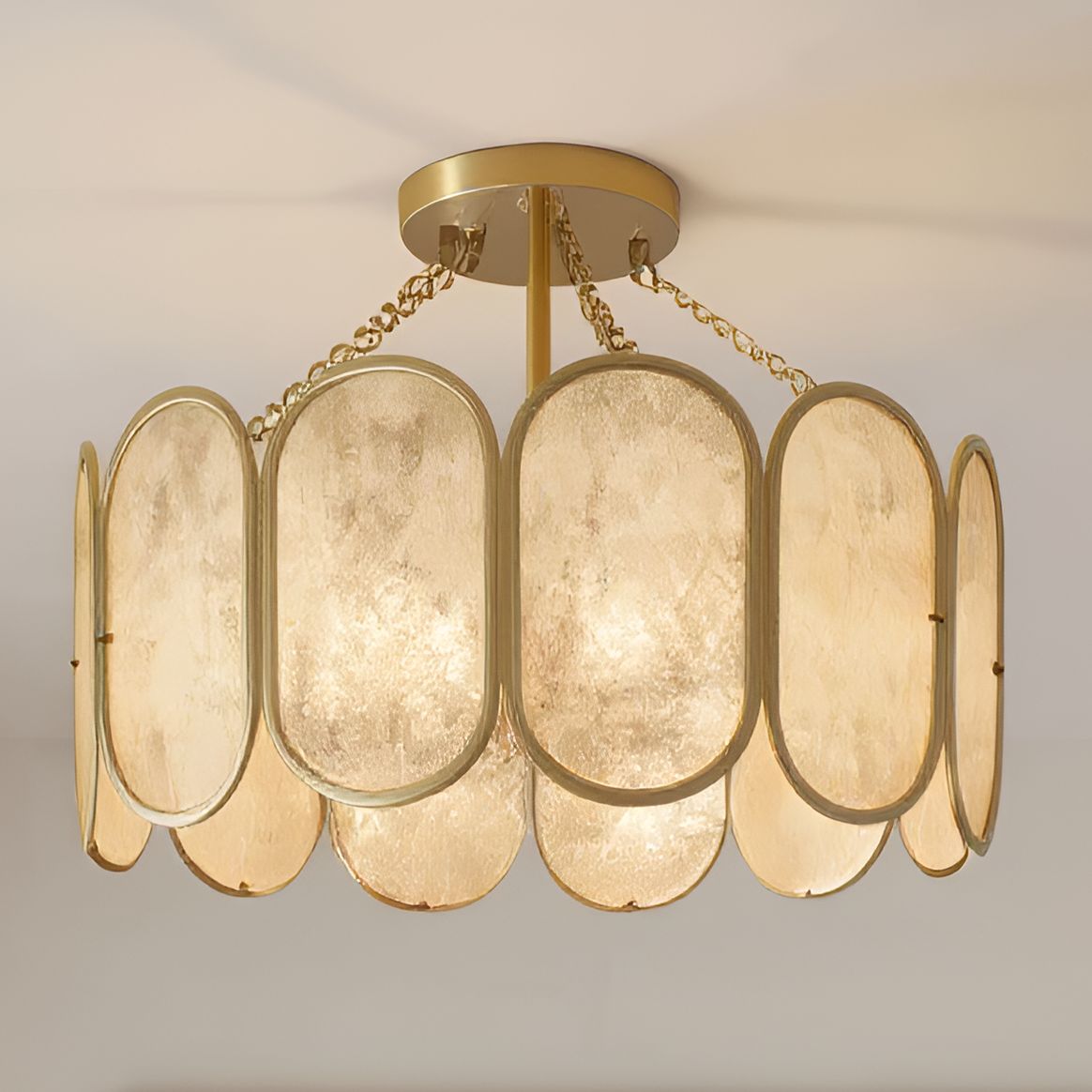 Thumbnail1 of Amalia 3-Light Light Gold Semi-Flush Mount