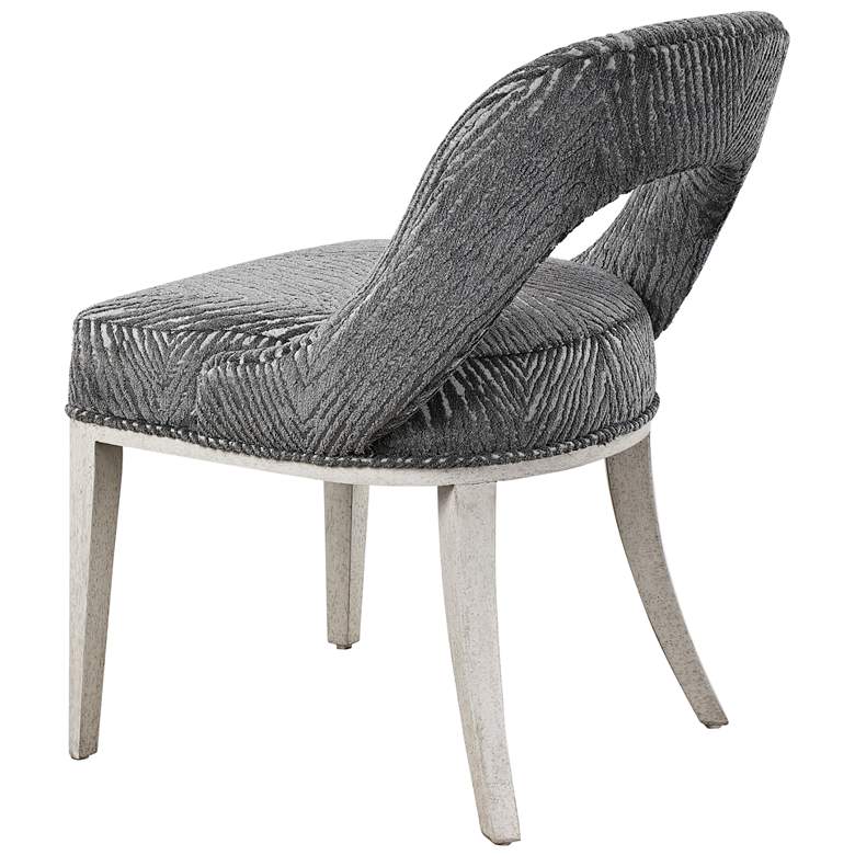 Image 5 Amalia Charcoal and Gray Animal Print Accent Chairs Set of 2 more views