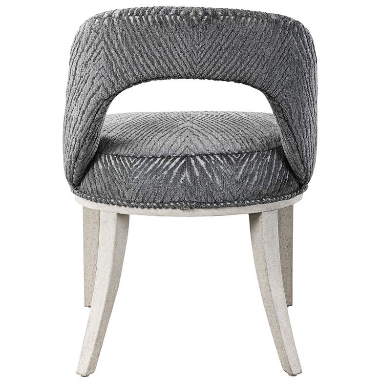 Image 6 Amalia Charcoal and Gray Animal Print Accent Chairs Set of 2 more views