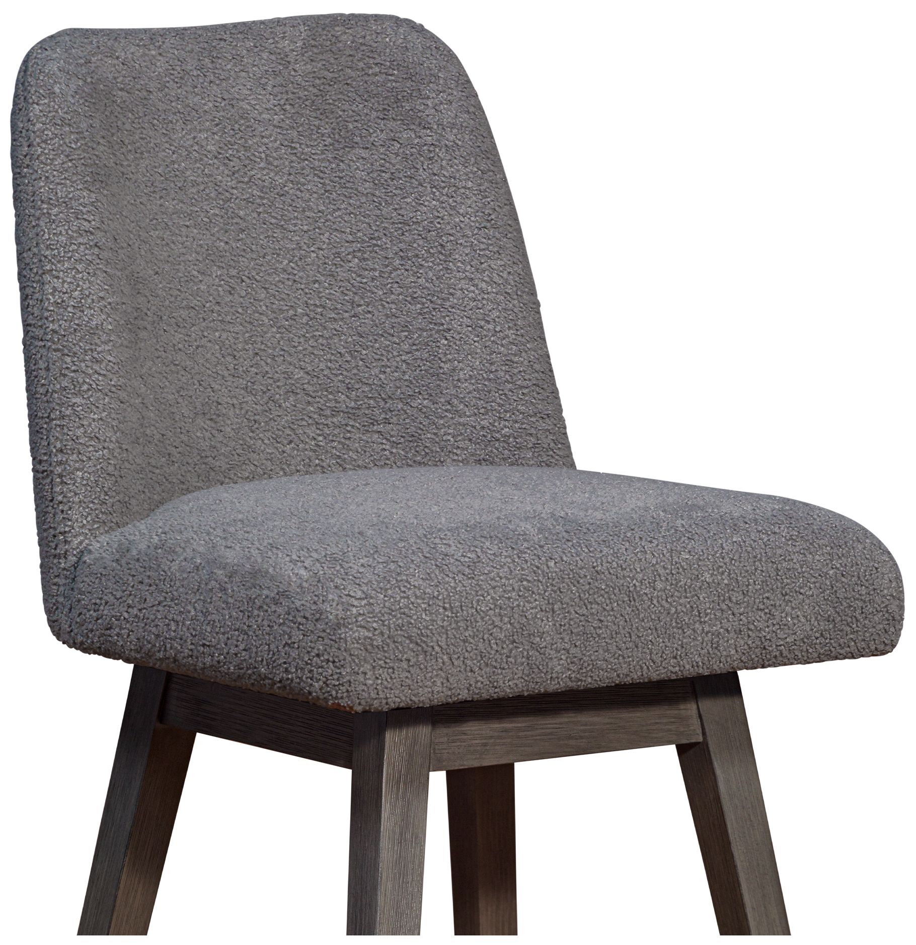 Image 7 Amalie 26 in. Swivel Barstool in Grey Oak Finish with Grey Fabric more views