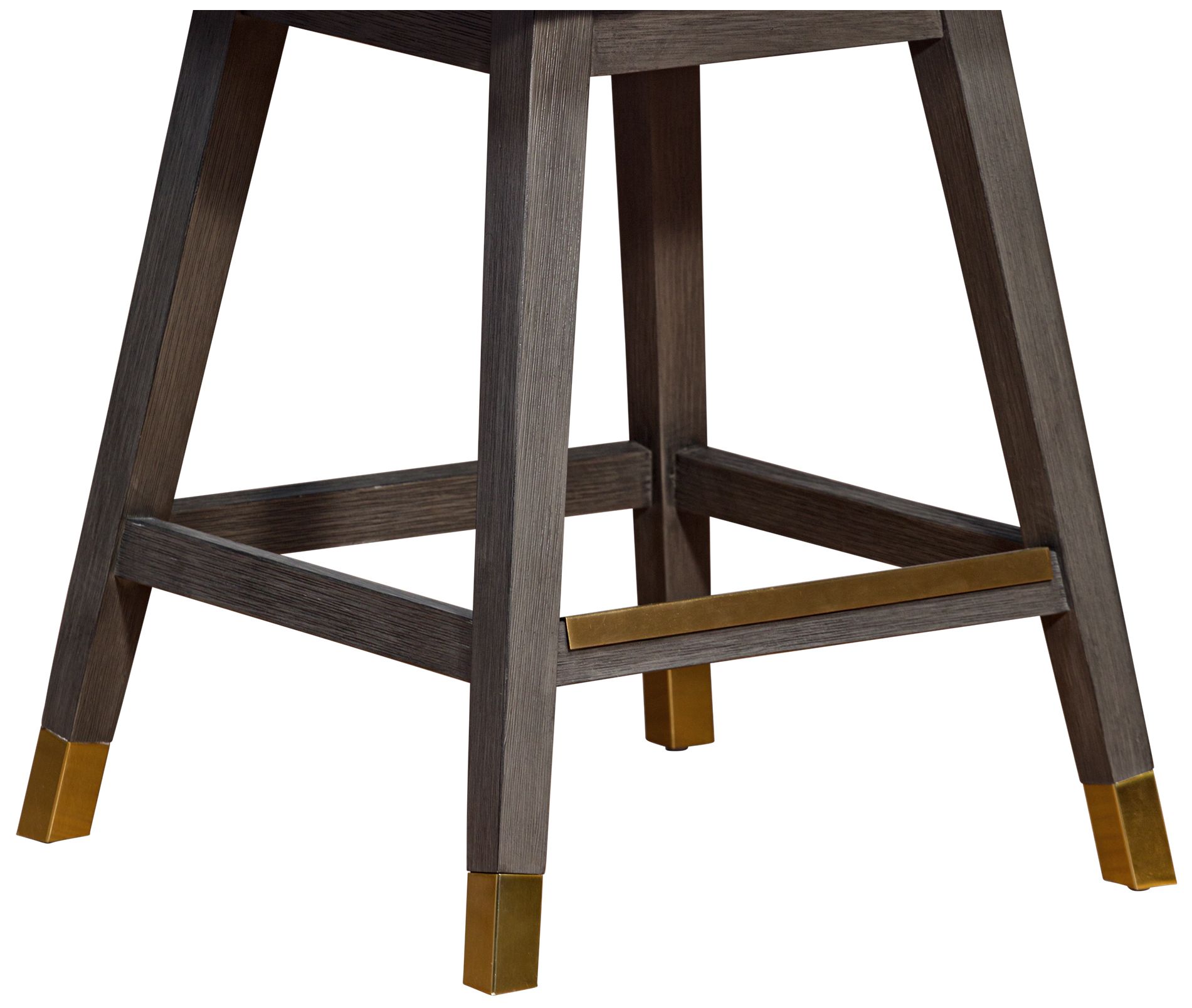Amalie 26 in. Swivel Barstool in Grey Oak Finish with Grey Fabric