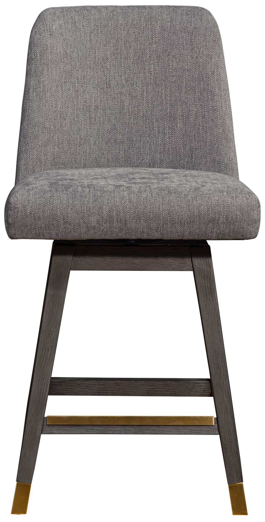 Image 4 Amalie 26 in. Swivel Barstool in Grey Oak Finish with Mocha Fabric more views