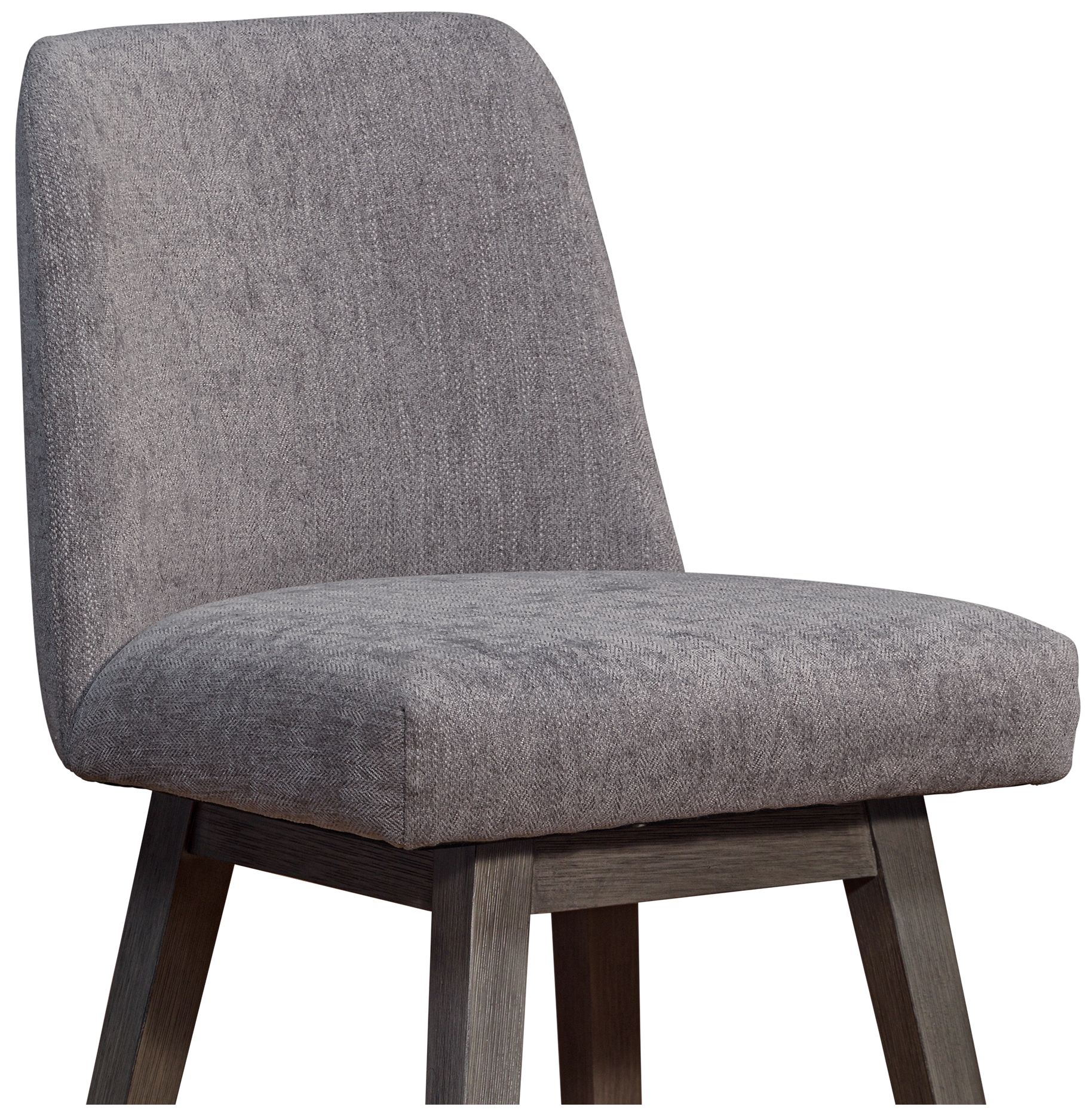 Image 7 Amalie 26 in. Swivel Barstool in Grey Oak Finish with Mocha Fabric more views