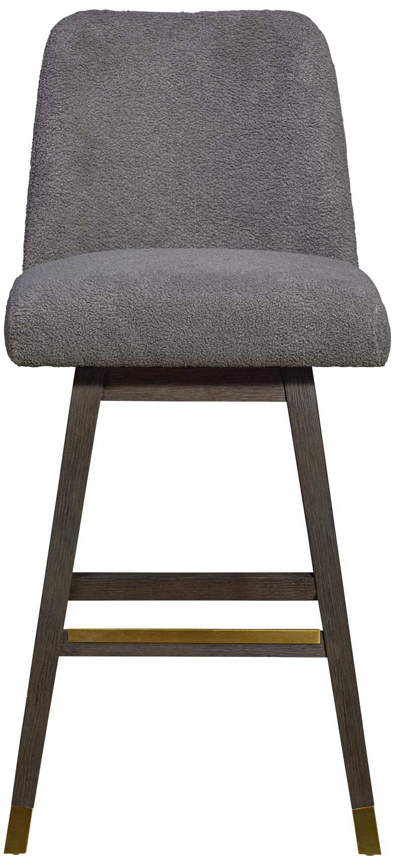 Image 4 Amalie 30 in. Swivel Barstool in Grey Oak Finish with Grey Fabric more views