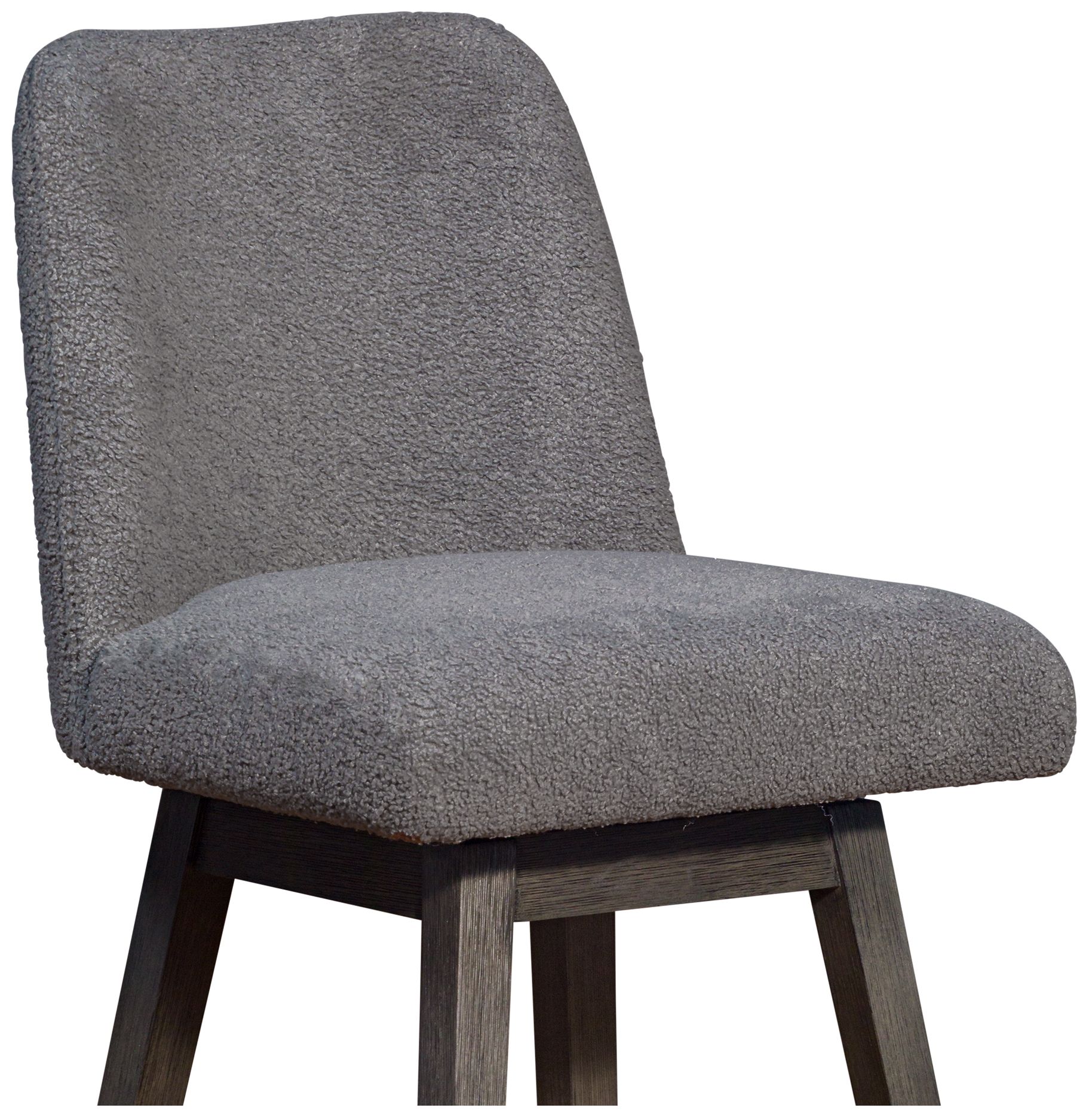 Image 7 Amalie 30 in. Swivel Barstool in Grey Oak Finish with Grey Fabric more views