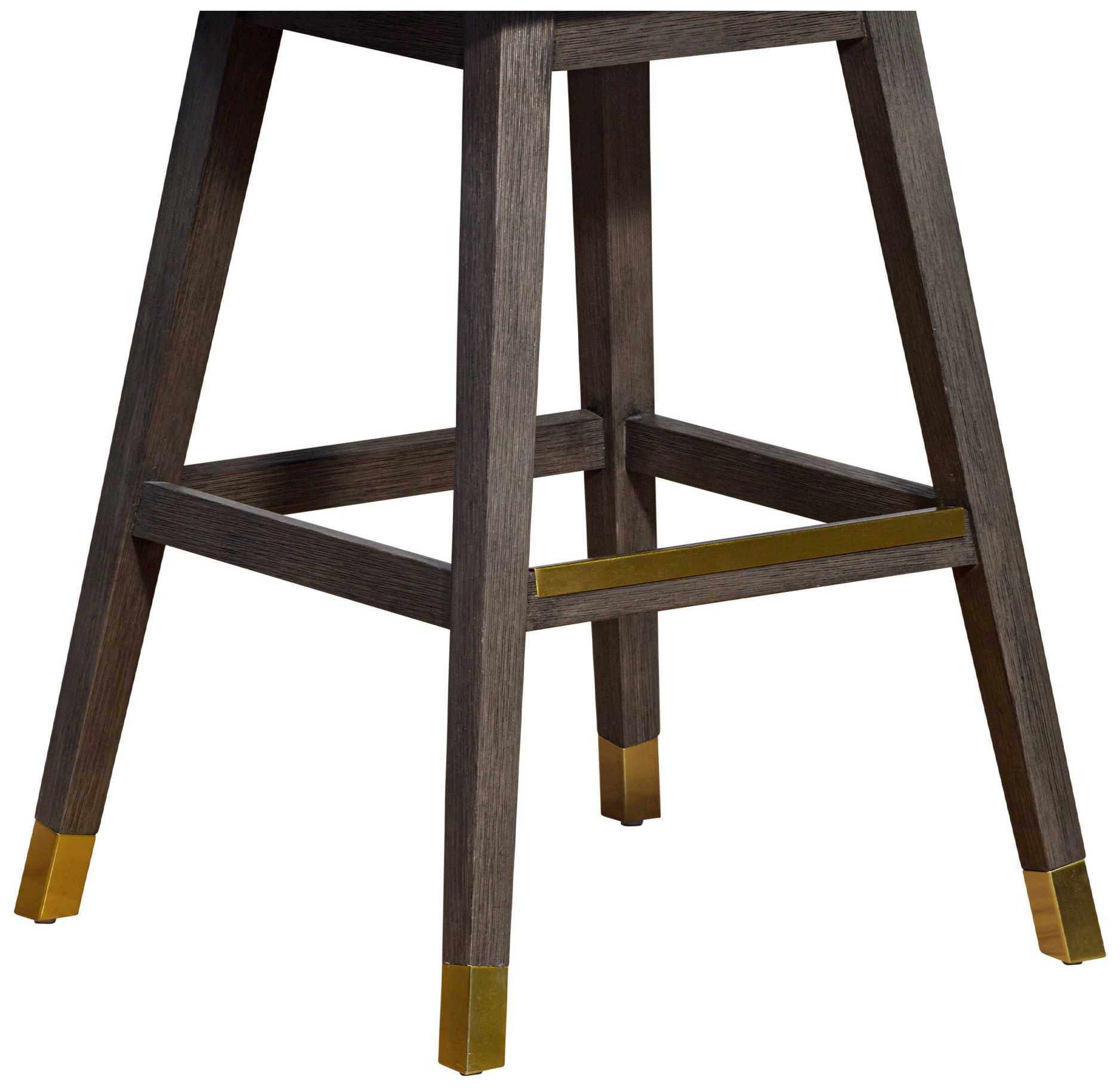 Amalie 30 in. Swivel Barstool in Grey Oak Finish with Grey Fabric