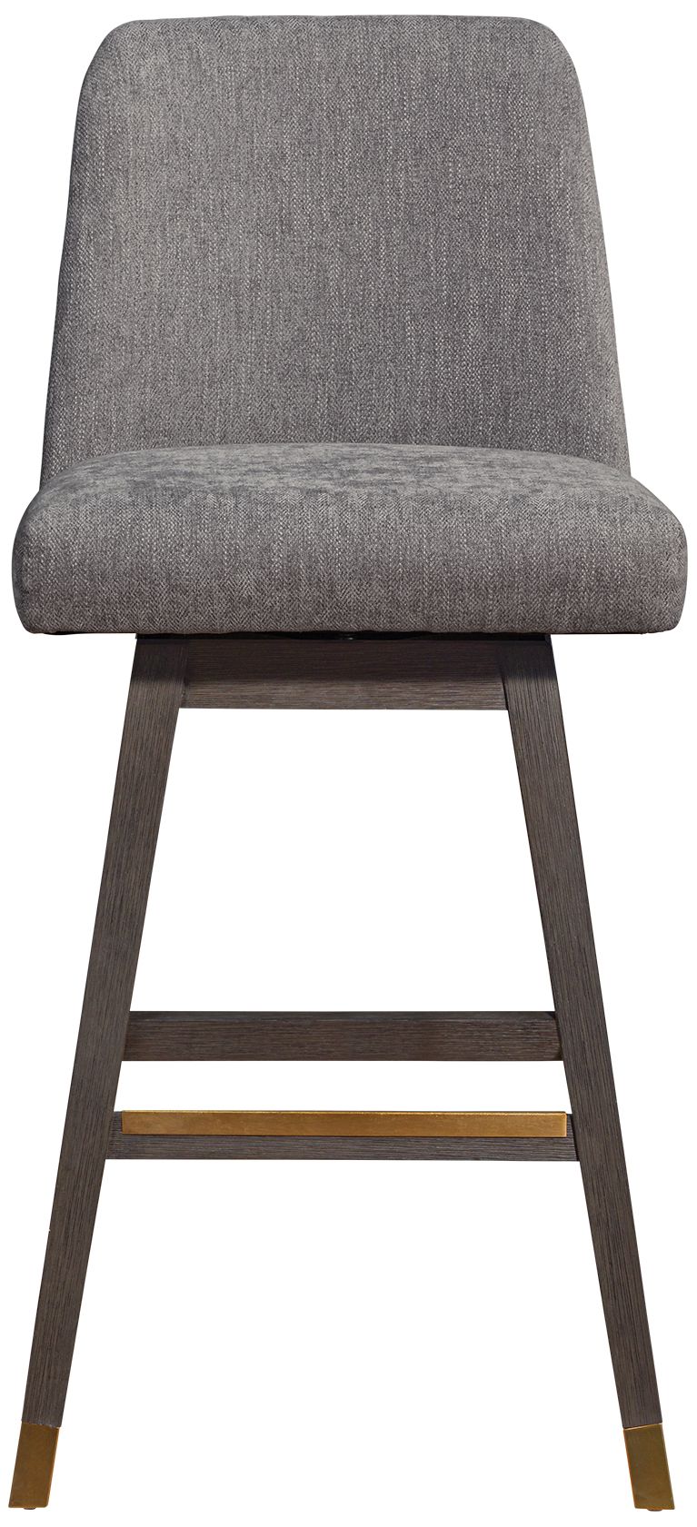 Image 4 Amalie 30 in. Swivel Barstool in Grey Oak Finish with Mocha Fabric more views