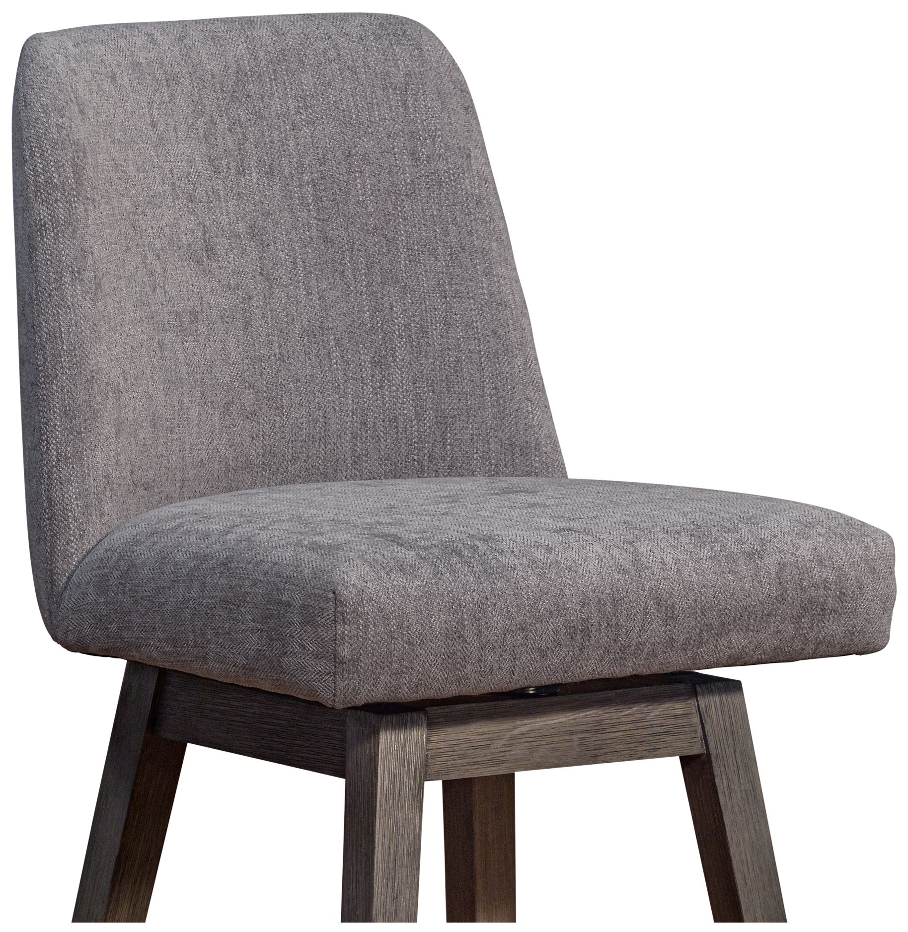 Image 7 Amalie 30 in. Swivel Barstool in Grey Oak Finish with Mocha Fabric more views
