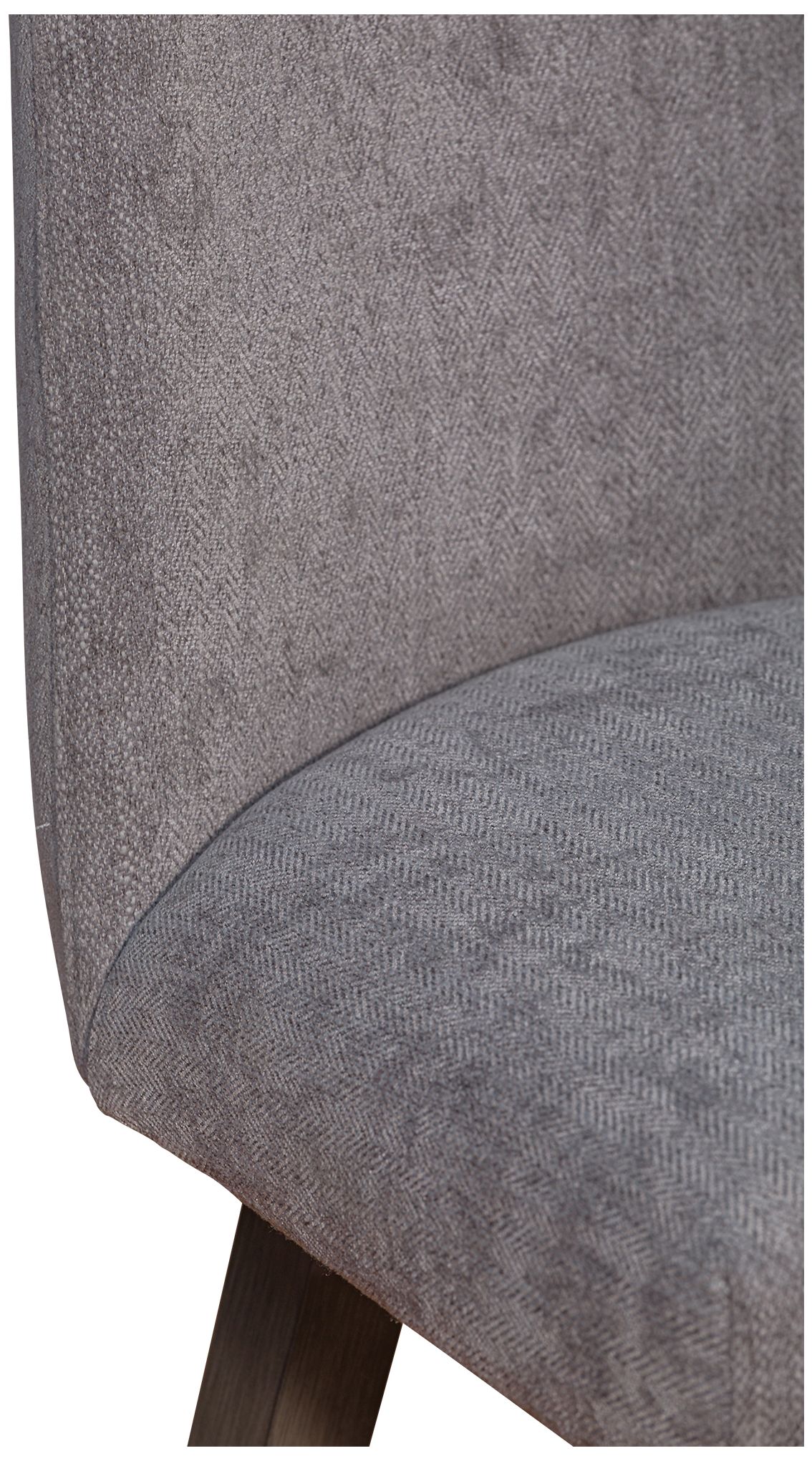 Amalie 30 in. Swivel Barstool in Grey Oak Finish with Mocha Fabric