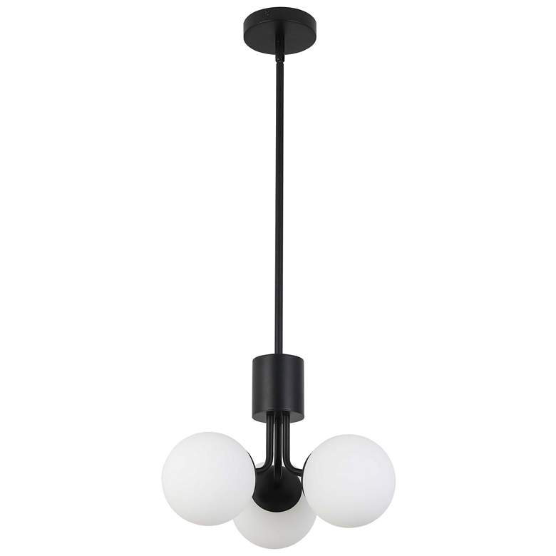 Image 1 Amanda 15" Wide 3 Light Matte Black Pendant
