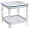 Amanda 19 3/4" Wide Chrome and Acrylic Twist Leg End Table