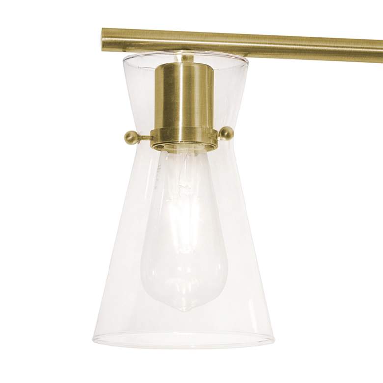 Image 3 Amanda 22 inch Wide Satin Brass Metal 3-Light Bath Light more views