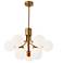 Amanda 24" Wide Aged Brass 9-Light Chandelier