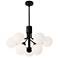 Amanda 24" Wide Black 9-Light Sputnik Chandelier