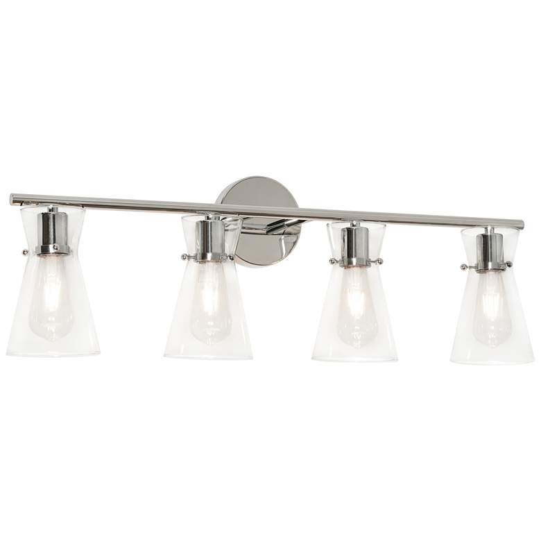 Image 2 Amanda 30 3/4 inch Wide Polished Chrome Metal 4-Light Bath Light