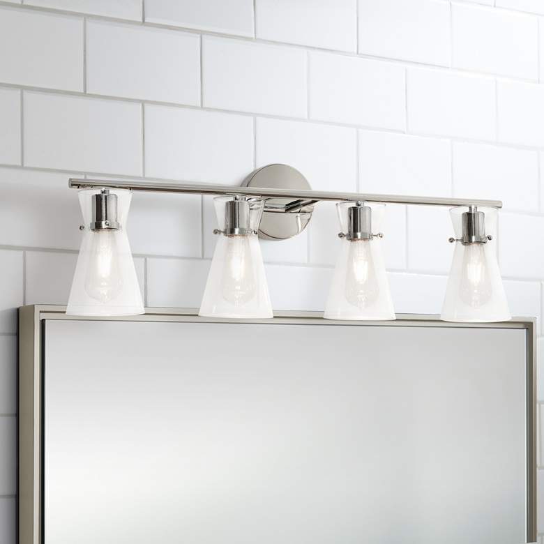 Image 1 Amanda 30 3/4" Wide Polished Chrome Metal 4-Light Bath Light