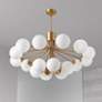 1_Amanda 36" Wide Aged Brass 18-Light Chandelier