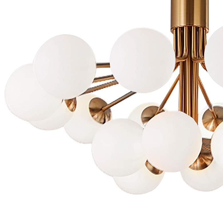 Image 3 Amanda 36" Wide Aged Brass 18-Light Chandelier more views