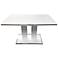 Amanda 53" Wide White Lacquer Modern Dining Table
