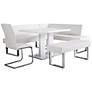Amanda 53" Wide White Lacquer Modern Dining Table