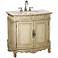 Amanda Antique Cream 36" Wide Single Sink Bath Vanity