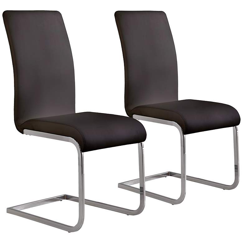Image 1 Amanda Set of 2 Black Side Chairs