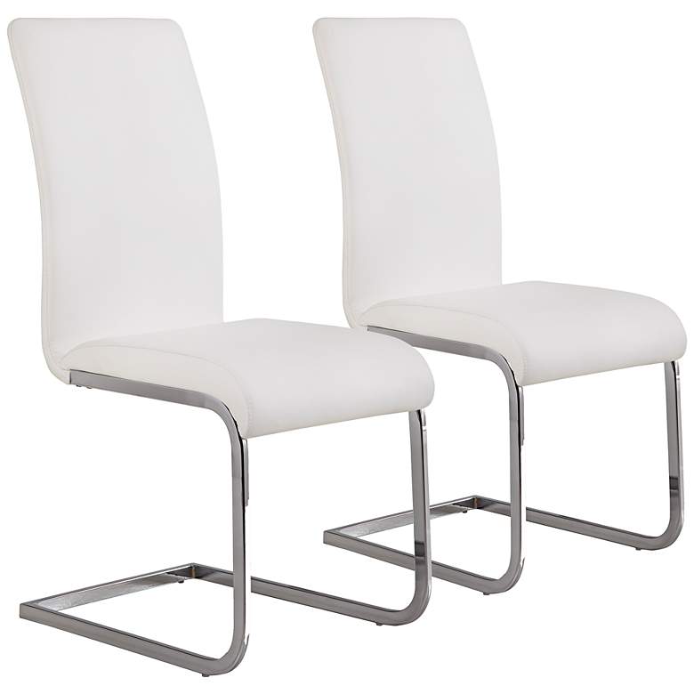 Image 1 Amanda Set of 2 White Side Chair