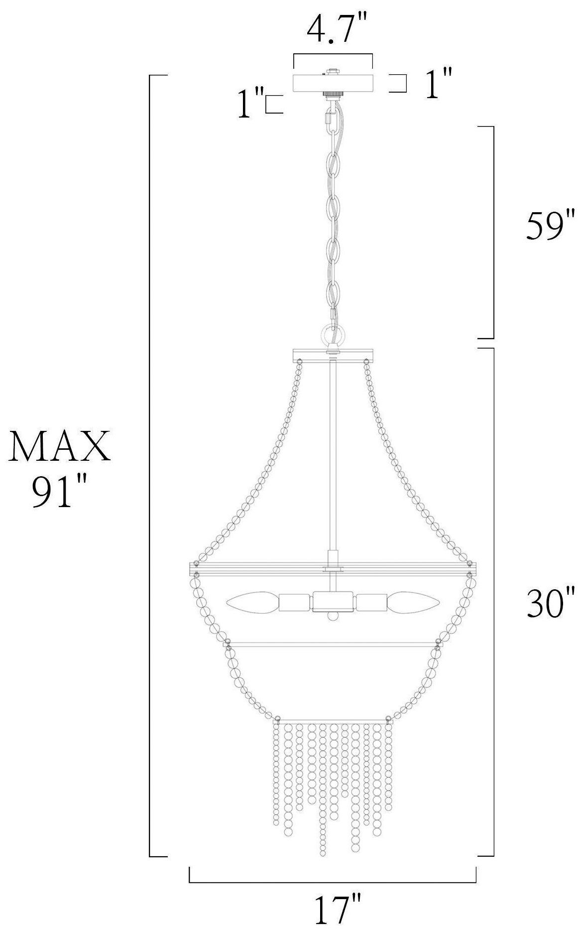 Thumbnail3 of Amara 16.9"W Brass 3-Light Drum White Wood Beaded Chandelier more views