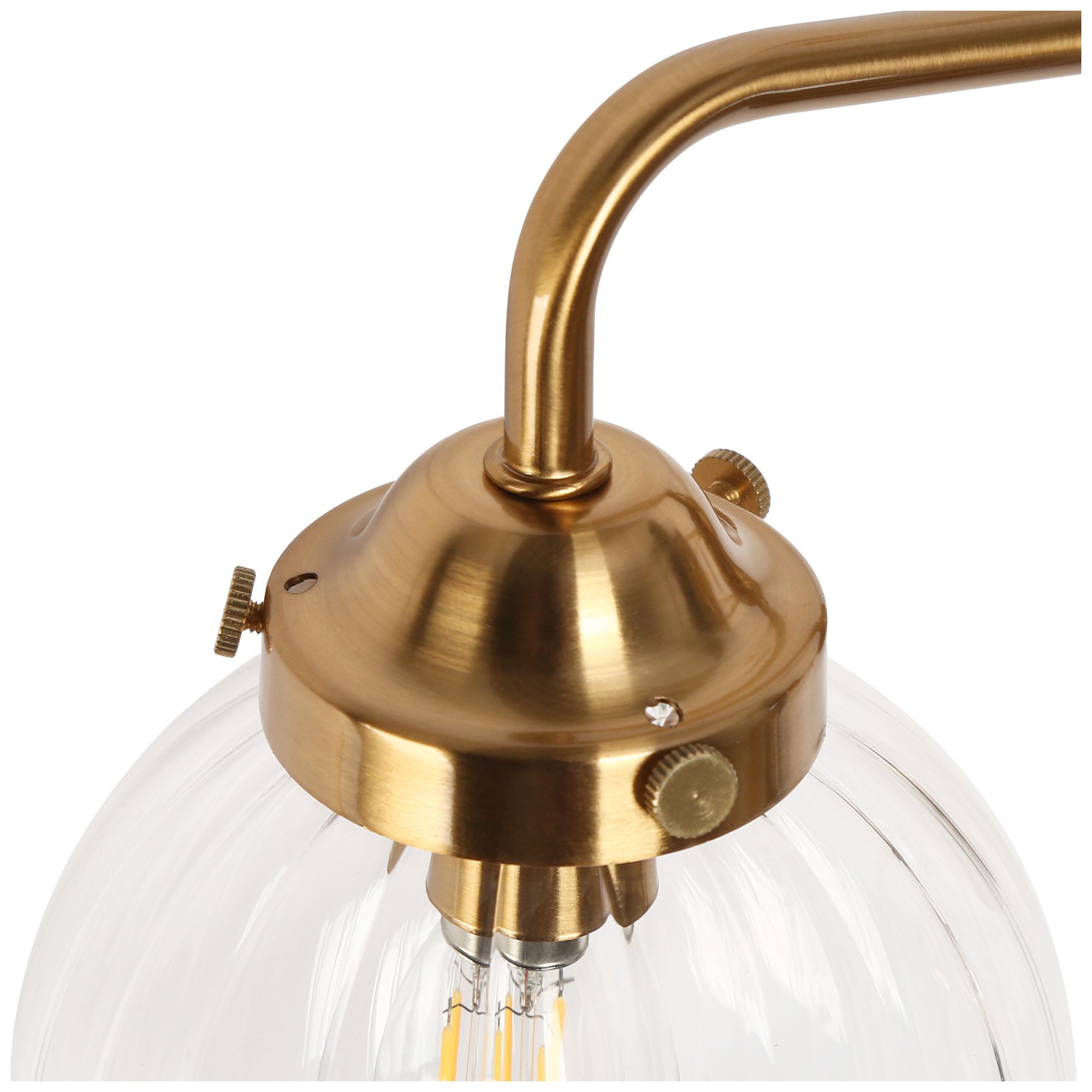 Image 3 Amara 22" Wide Gold 3-Light Orb Glass Bathroom Vanity Light more views