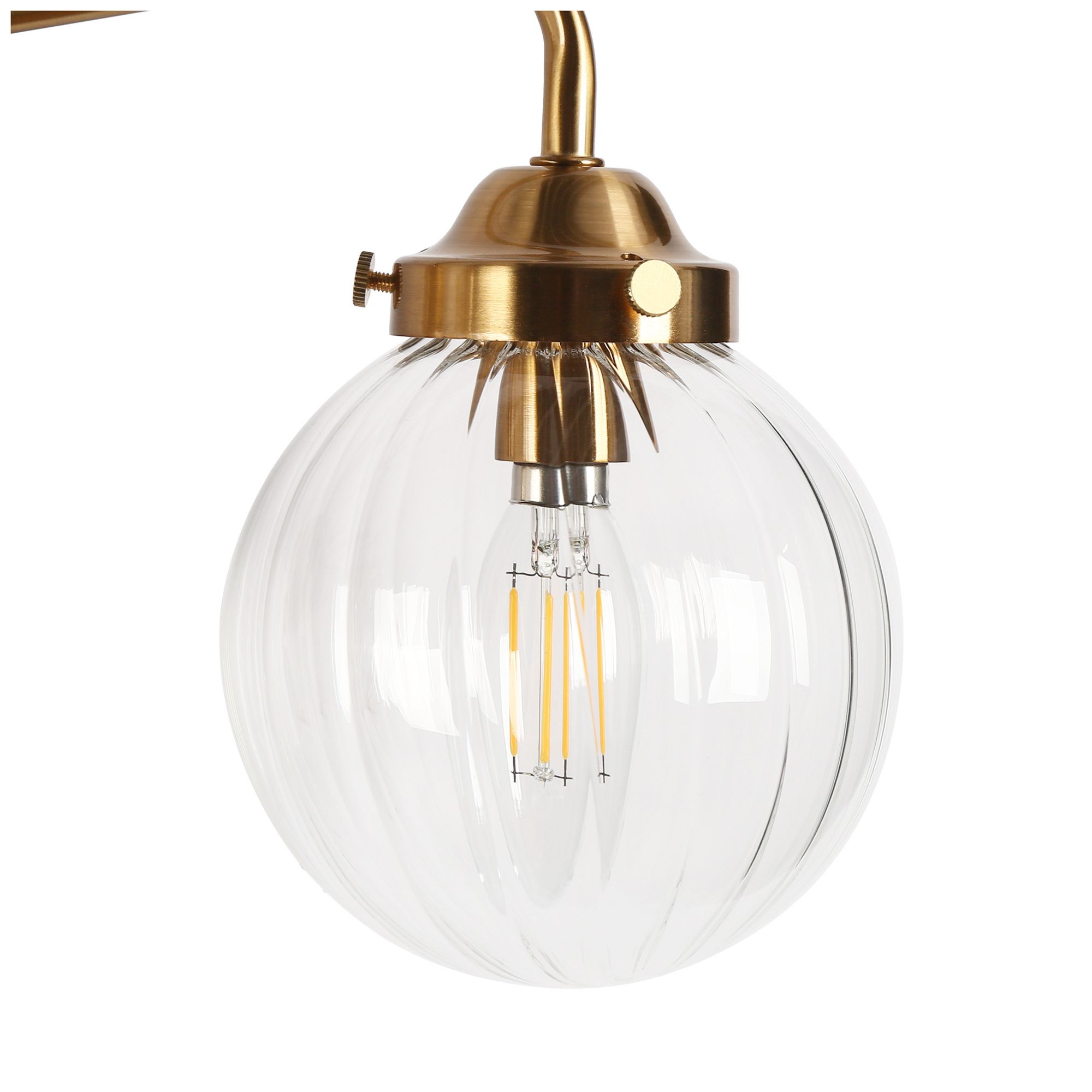 Image 4 Amara 22" Wide Gold 3-Light Orb Glass Bathroom Vanity Light more views