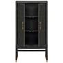 4_Amara 31 3/4" Wide Charcoal Woven Rattan 2-Door Wall Cabinet more views