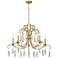 Amara 38" Wide Gilded Gold Crystal 5-Light Candle Chandelier