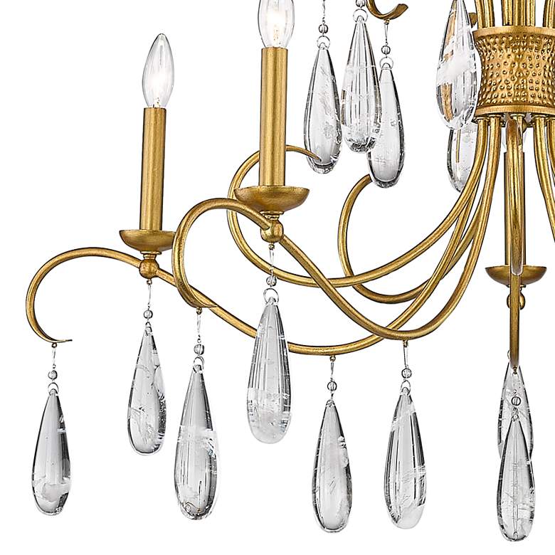 Image 4 Amara 38" Wide Gilded Gold Crystal 5-Light Candle Chandelier more views