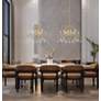 4_Amara 38" Wide Gilded Gold Crystal 5-Light Candle Chandelier more views