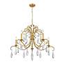6_Amara 38" Wide Gilded Gold Crystal 5-Light Candle Chandelier more views
